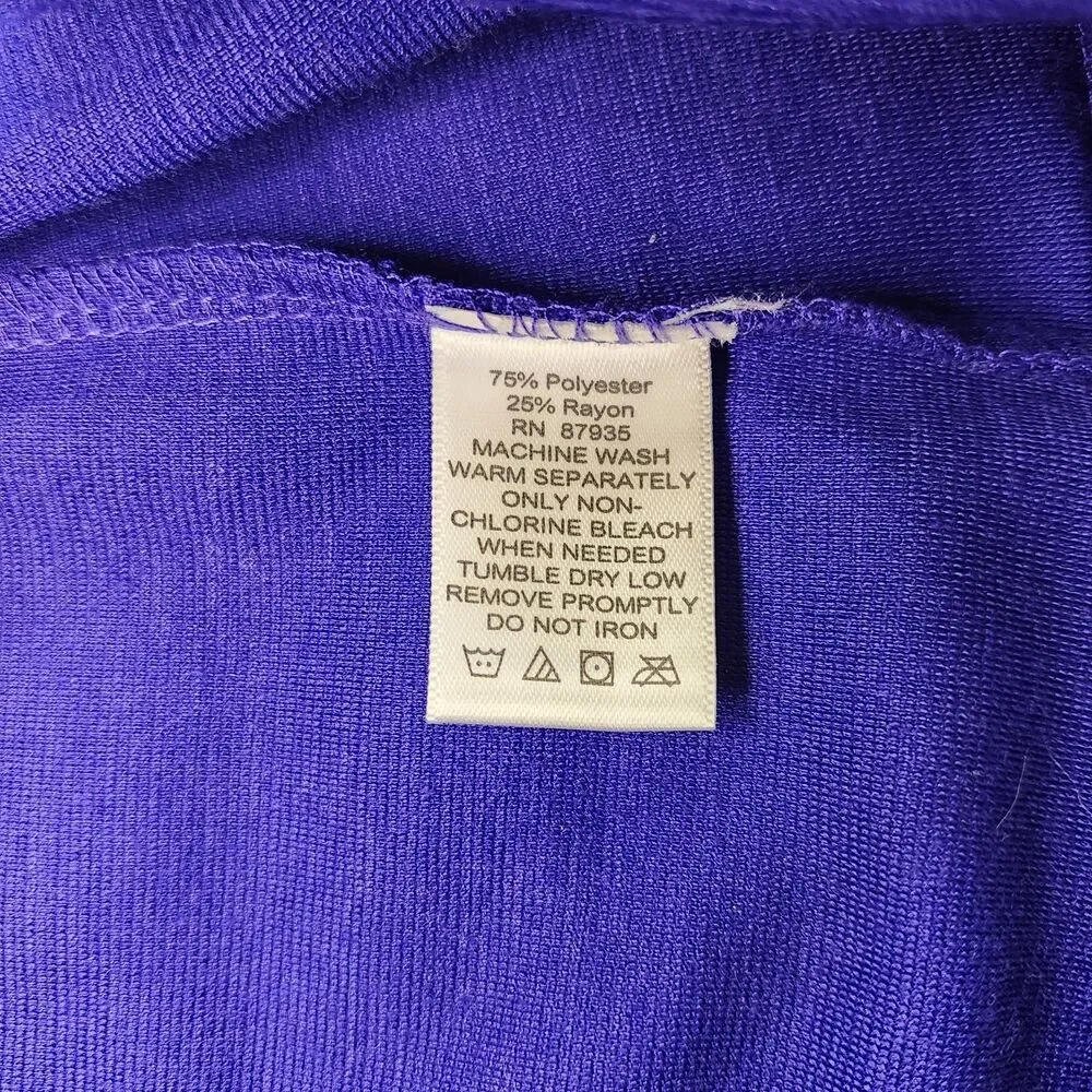 Susan Graver Liquid Knit Royal Blue Open Front Shrug Cardigan 1X - Picture 7 of 8